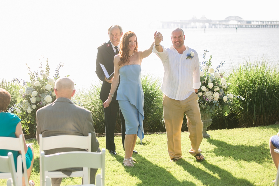 Chesapeake bay Beach Club Intimate Wedding Ceremony