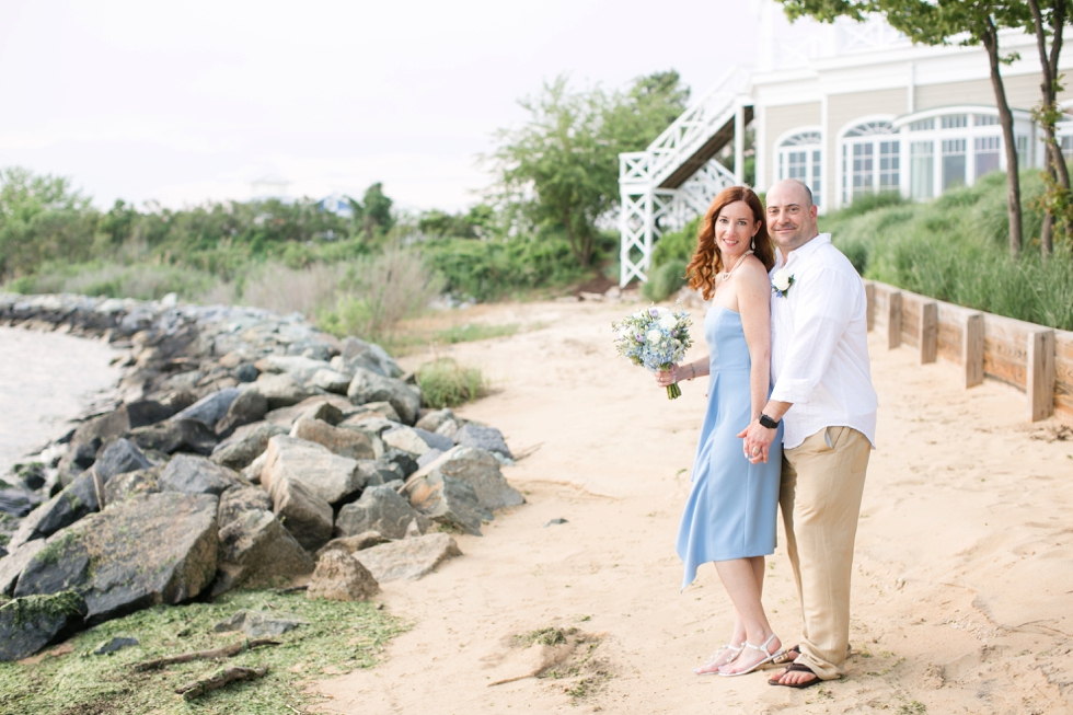 Chesapeake Bay Beach Intimate Wedding - Maryland Elopement