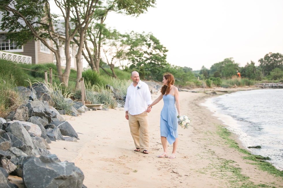 Chesapeake Bay Beach Intimate Wedding - Maryland Elopement