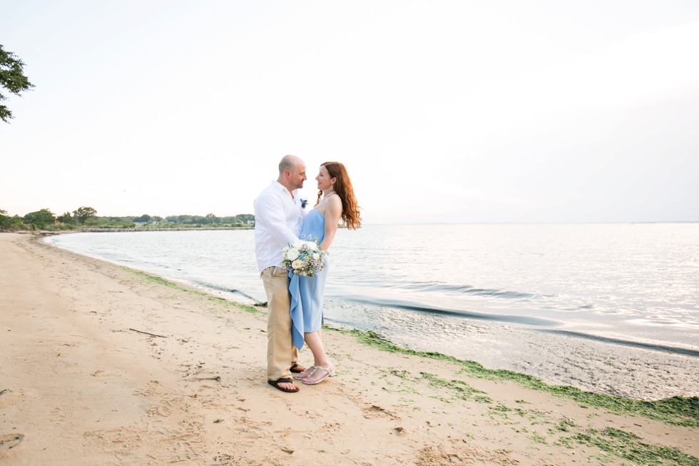 Chesapeake Bay Beach Intimate Wedding - Maryland Elopement