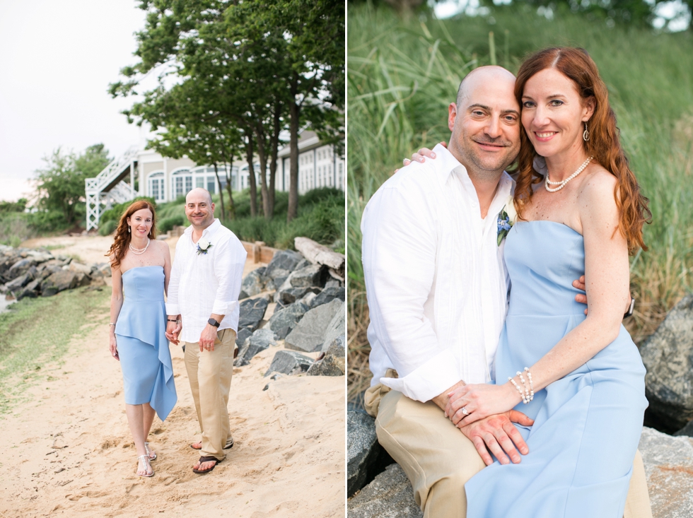 Chesapeake Bay Beach Intimate Wedding - Maryland Elopement