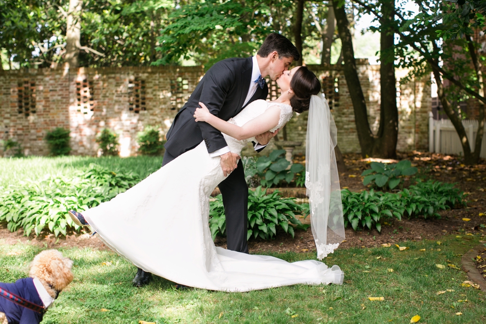 Tidewater Inn Wedding in Easton Maryland - First Look Poodle Puppy