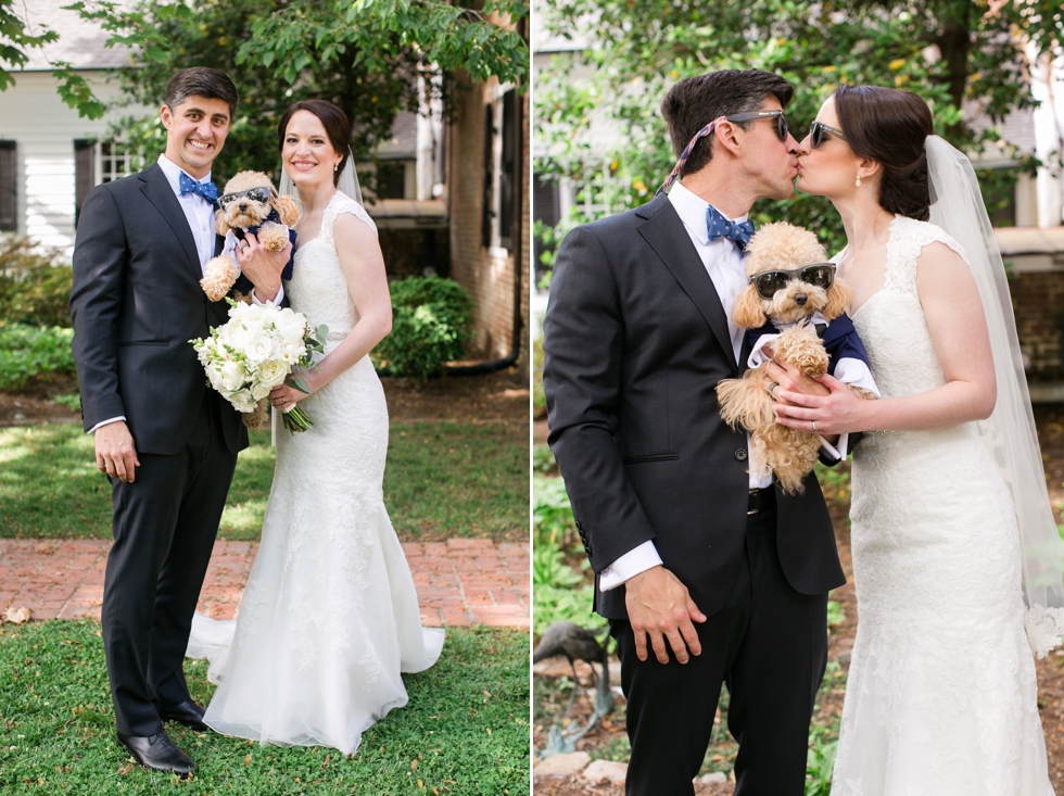 Tidewater Inn Wedding in Easton Maryland - First Look Poodle Puppy