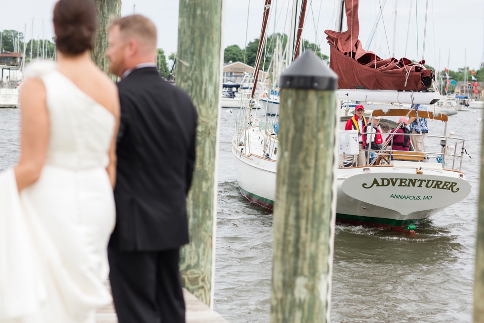 Adventurer Sailboat - Annapolis City Dock Wedding Party - Ego Alley Annapolis Schooner Sail