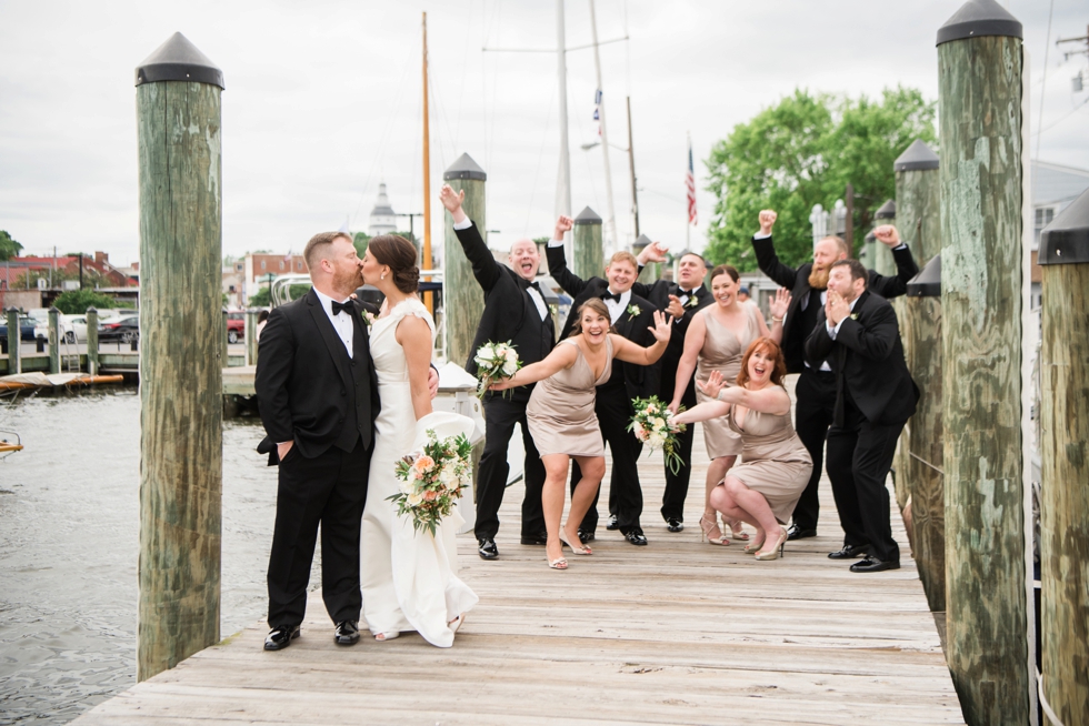 Annapolis City Dock Wedding Party - Philly Wedding Photographers