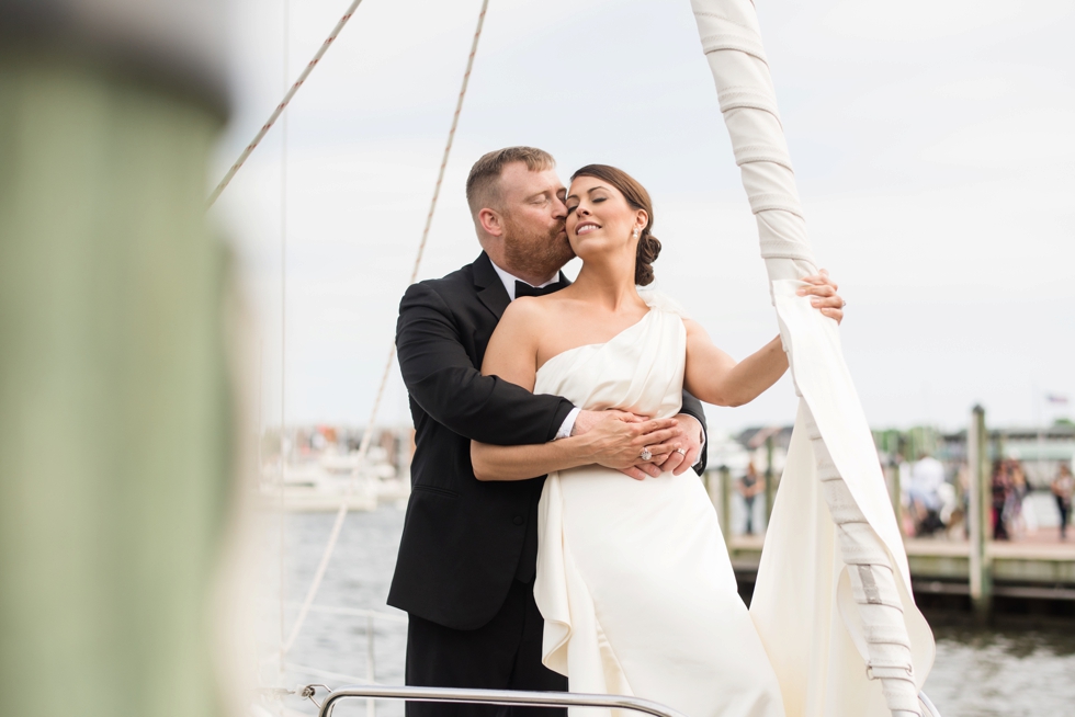 Annapolis City Dock Wedding Party - Ego Alley Annapolis Beneteau Sailboat