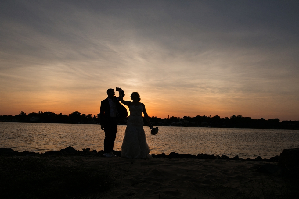 Shore Wedding Photographer - Yacht Club sunset Wedding photo