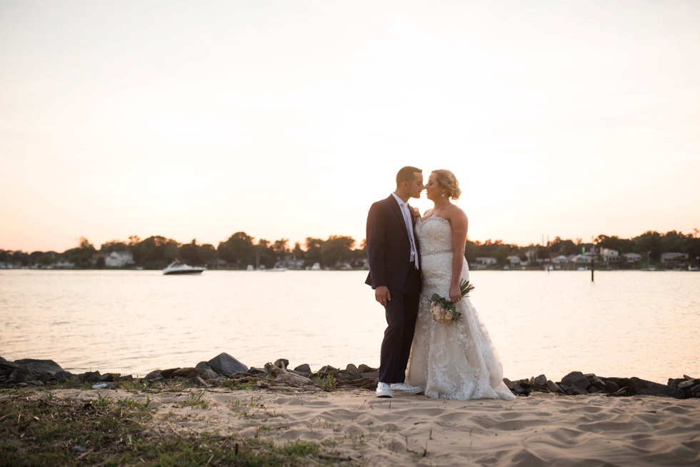 Shore Wedding Photographer - Yacht Club sunset Wedding photo