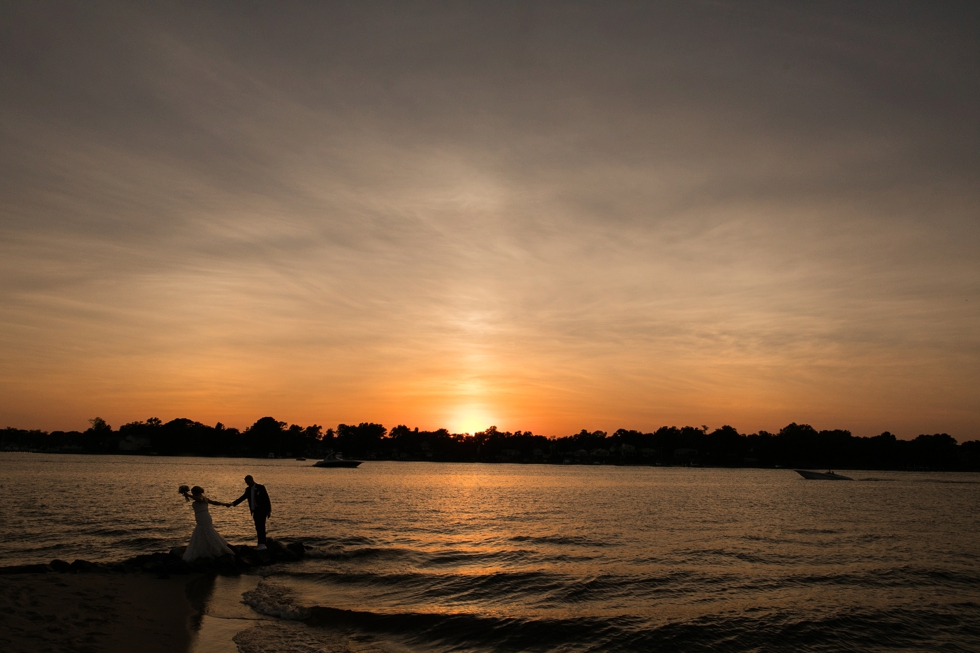 Shore Wedding Photographer - Yacht Club sunset Wedding photo