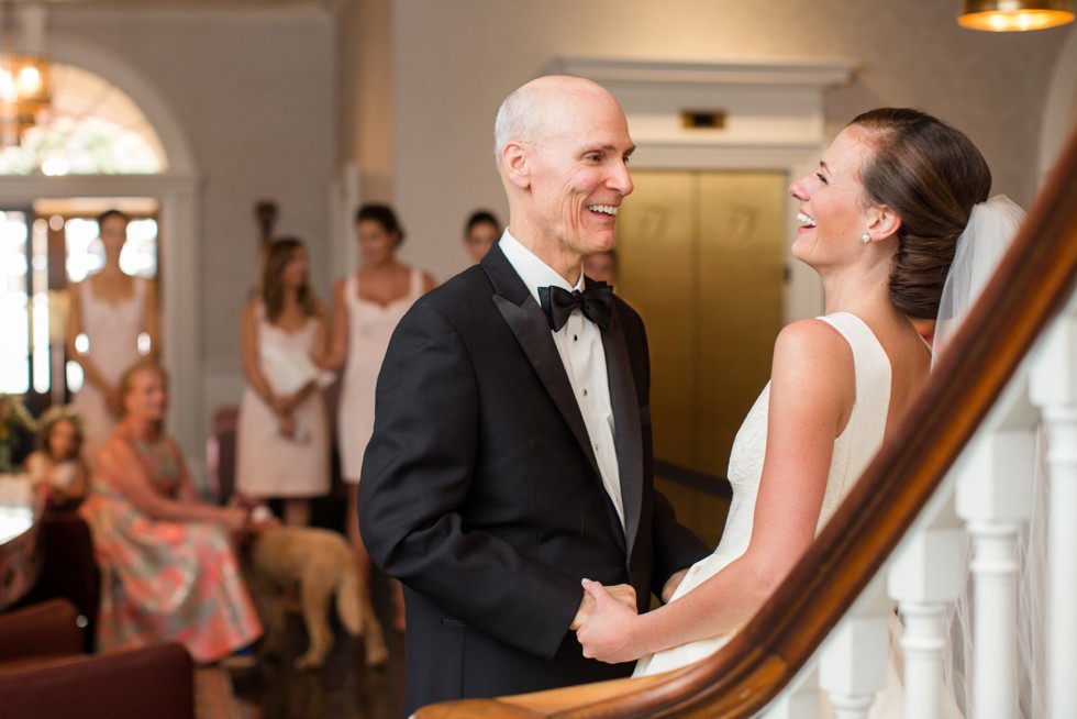 Easton Maryland Wedding Venue - Tidewater Inn Father daughter first Look