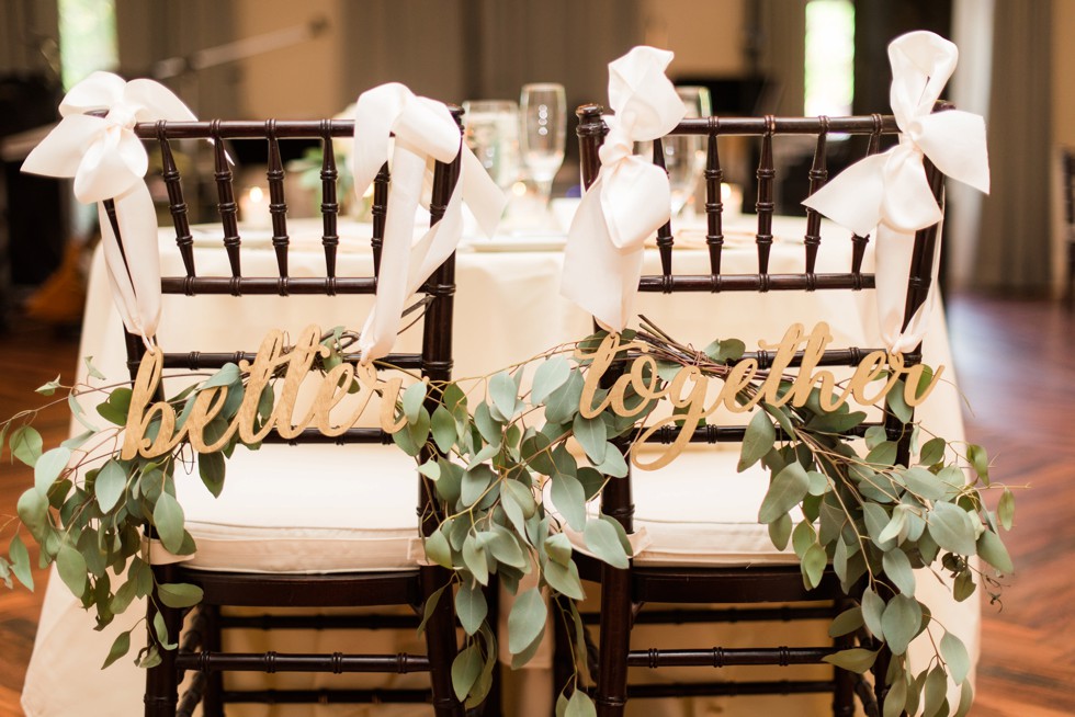 Wedding photo at Tidewater Inn Eastern Shore Maryland - Better Together wedding sign