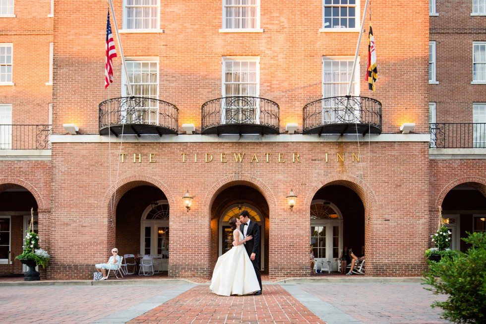 Wedding photo at Tidewater Inn Eastern Shore Sunset