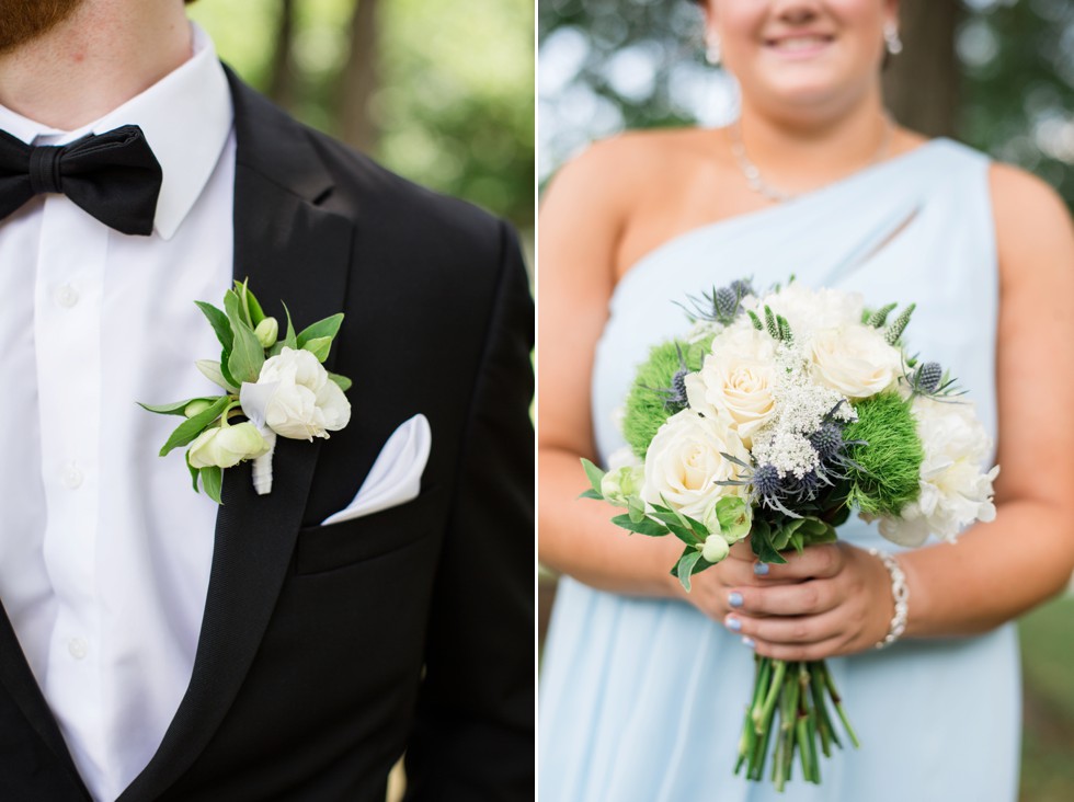 Men's Wearhouse Groomsmen in Vera Wang Tux - Blue Bridesmaid