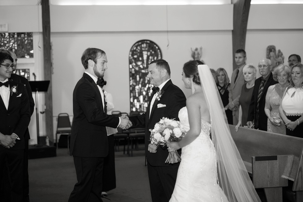 Indoor Church wedding Ceremony at St. Piux X