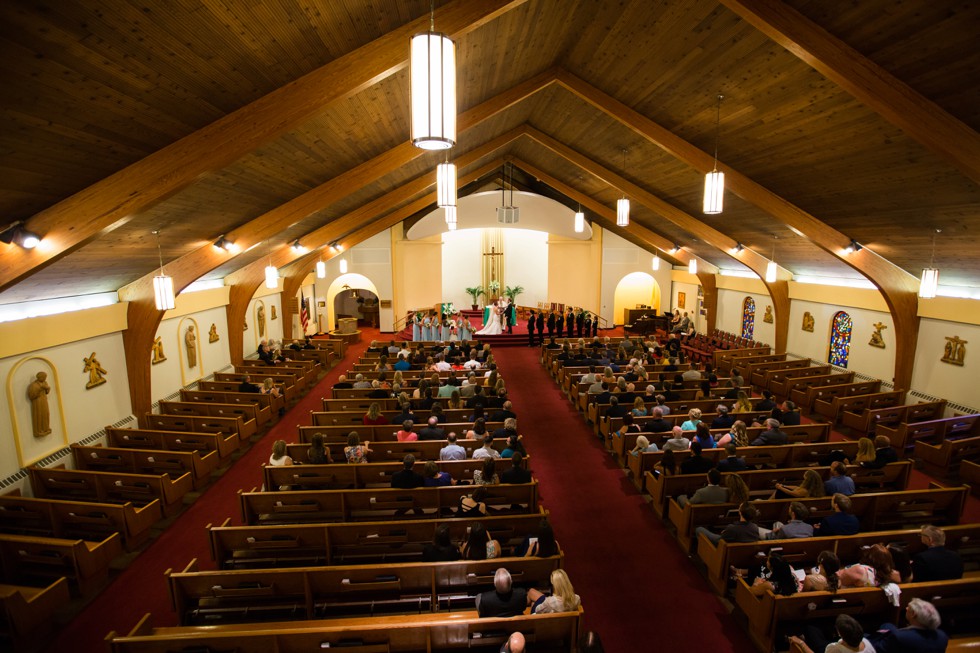 Indoor Church wedding Ceremony at St. Piux X