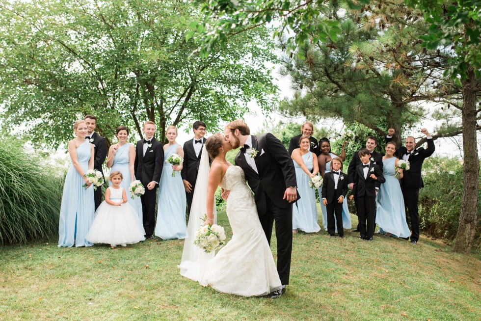 Wedding Party at the Chesapeake Bay Beach Club Sunset Ballroom in Maryland