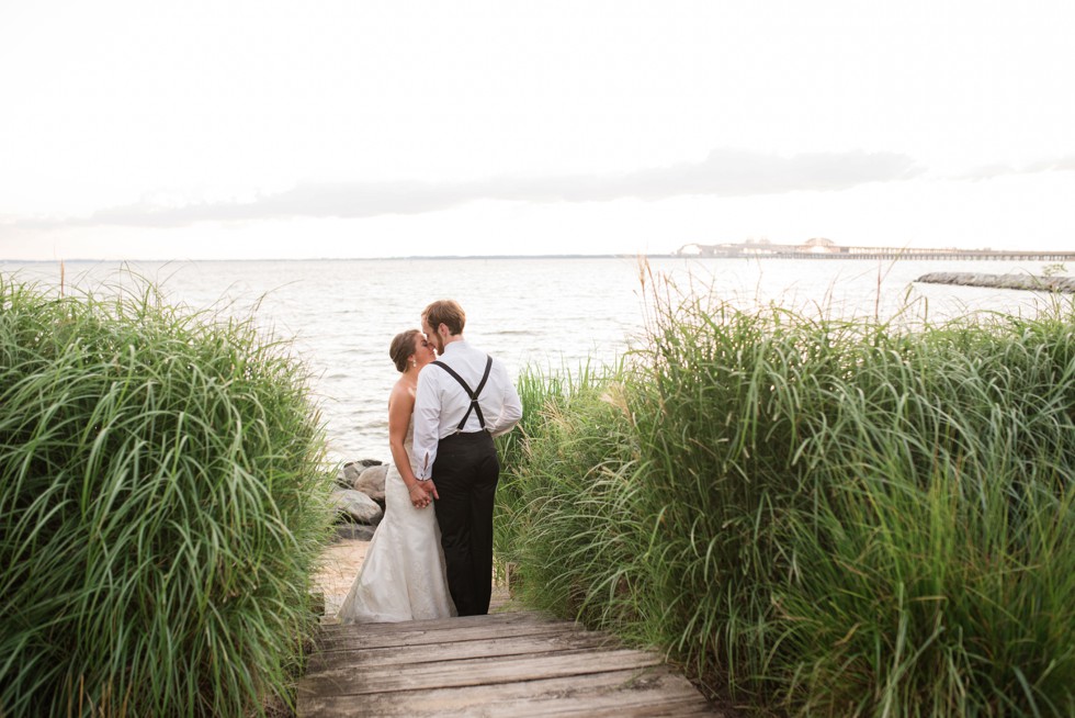 Couple on the beach at sunset - Jersey Shore Wedding Photographs