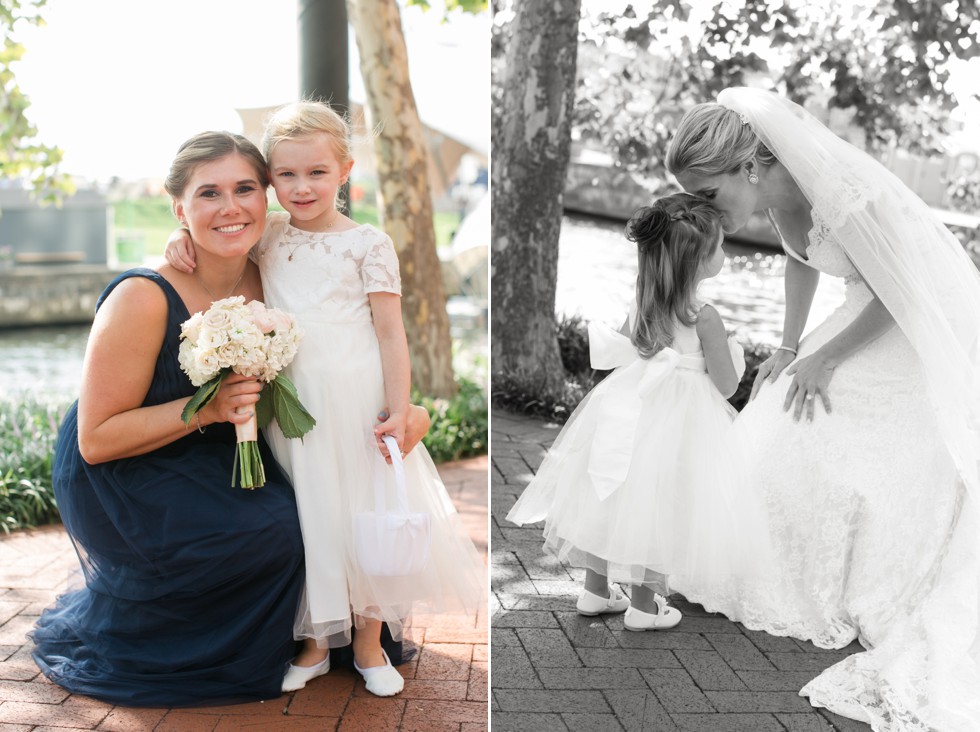 Baltimore Marriott Waterfront Wedding Party in the summer