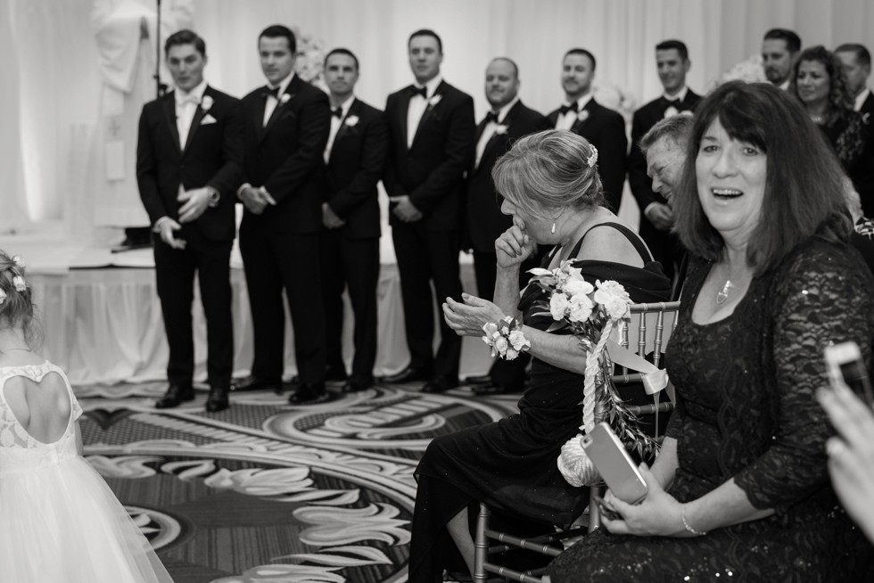 Flower girls at the Indoor Wedding ceremony at Baltimore Waterfront Marriott