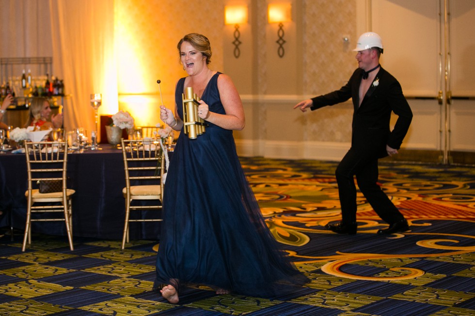 wedding party introductions at marriott hotel wedding