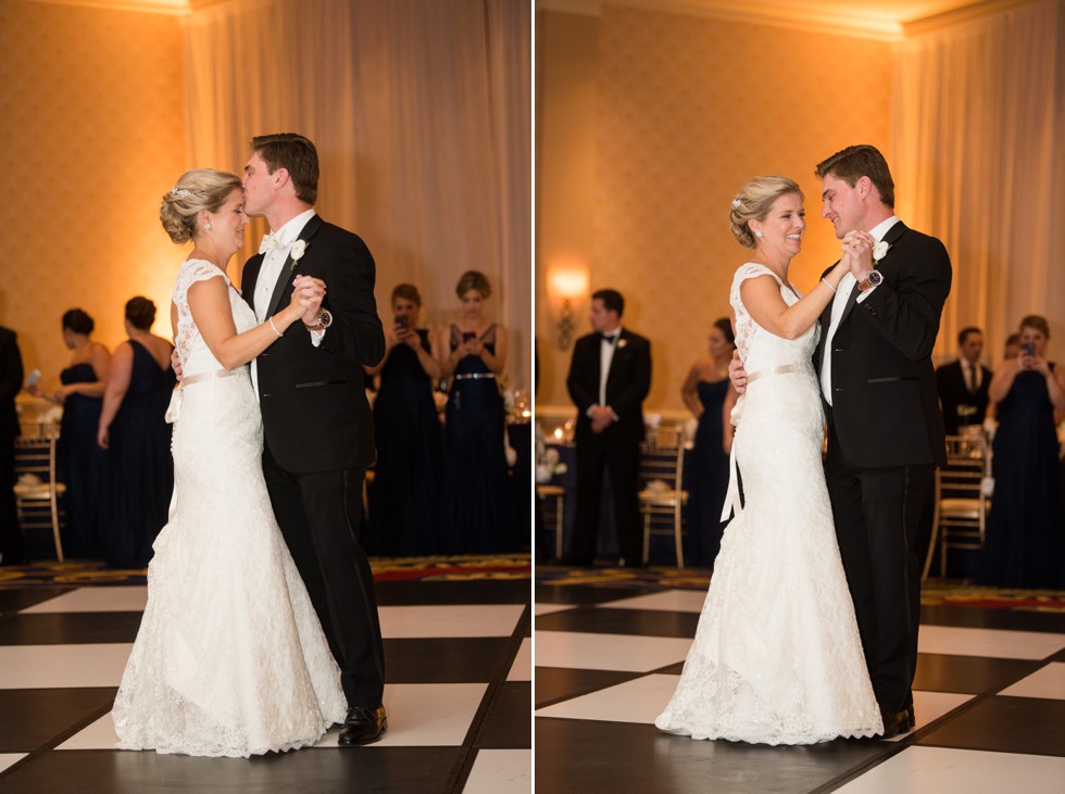 Newly weds first dance at Baltimore Marriott Waterfront