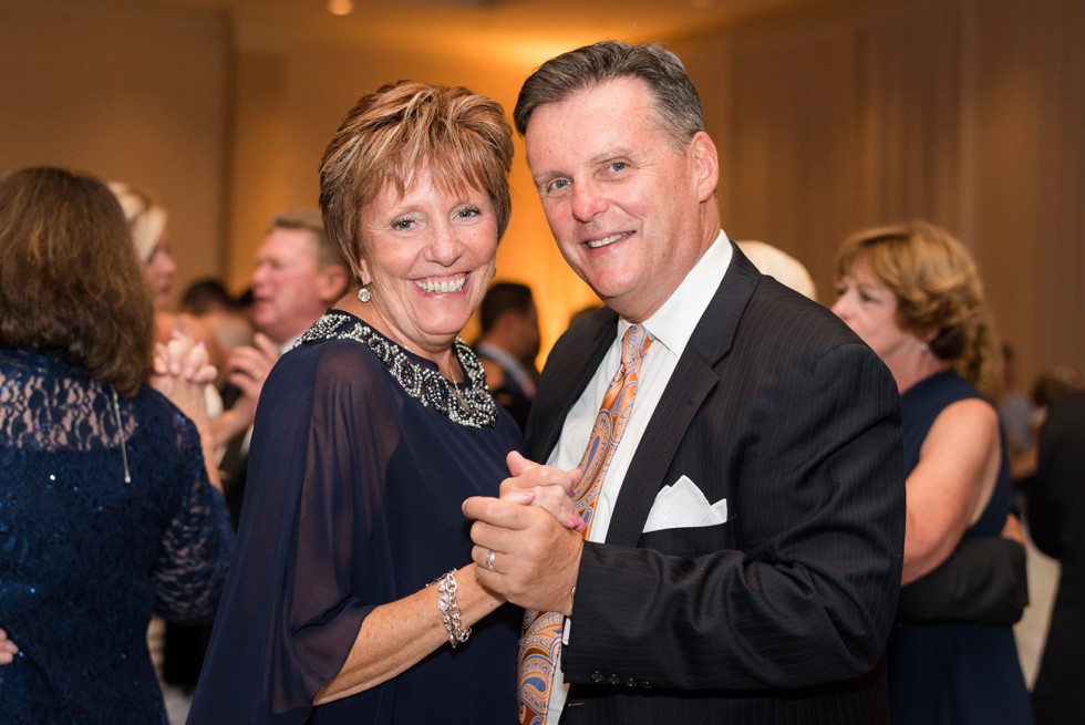 dancing group reception photos at a Marriott Hotel wedding