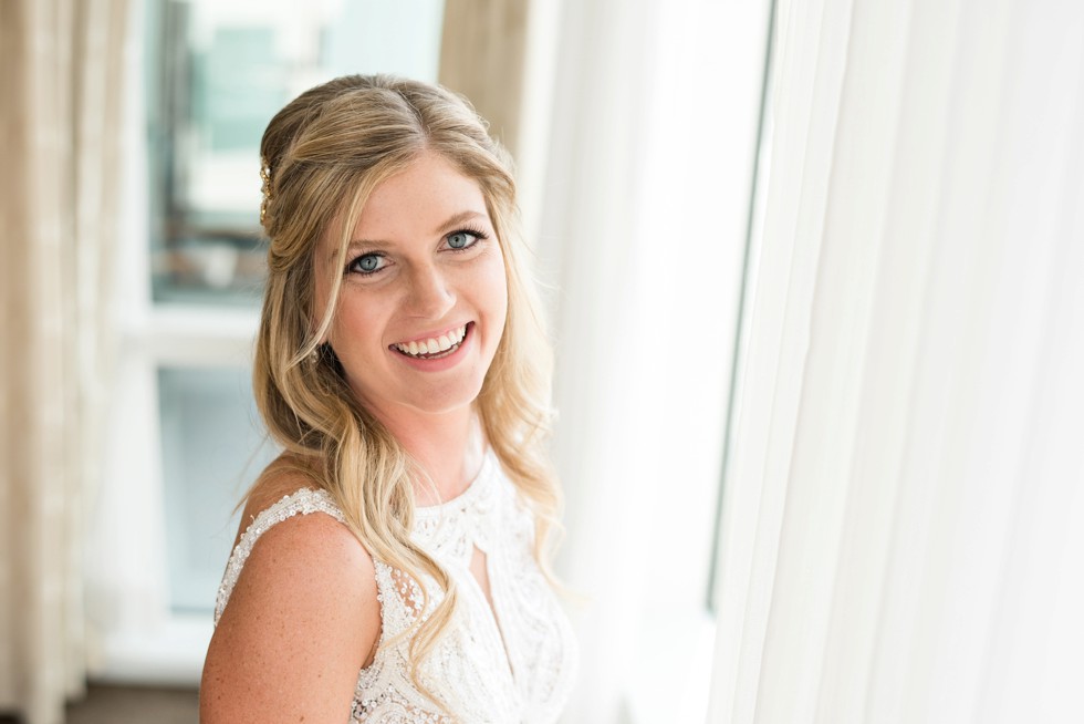 Four Seasons Hotel baltimore bride wearing a martina liana wedding dress