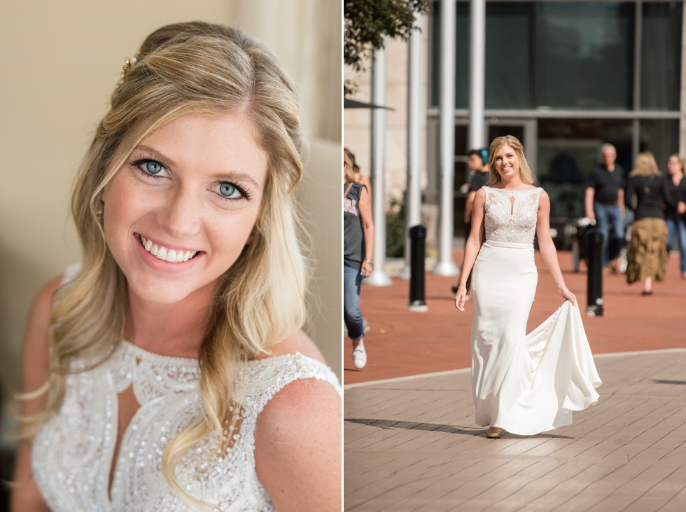 Four Seasons Hotel baltimore bride wearing a martina liana wedding dress