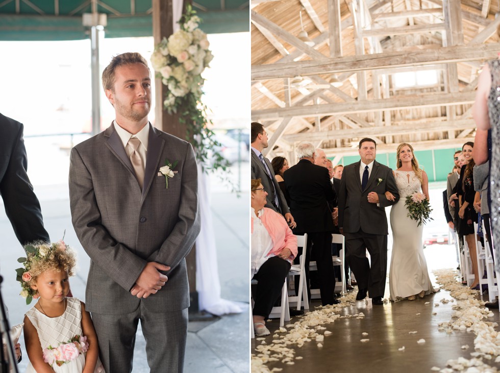 Wedding ceremony overlooking the Baltimore Harbor