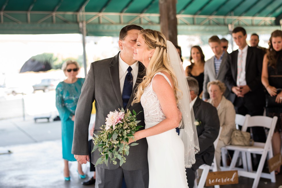 Wedding ceremony overlooking the Baltimore Harbor