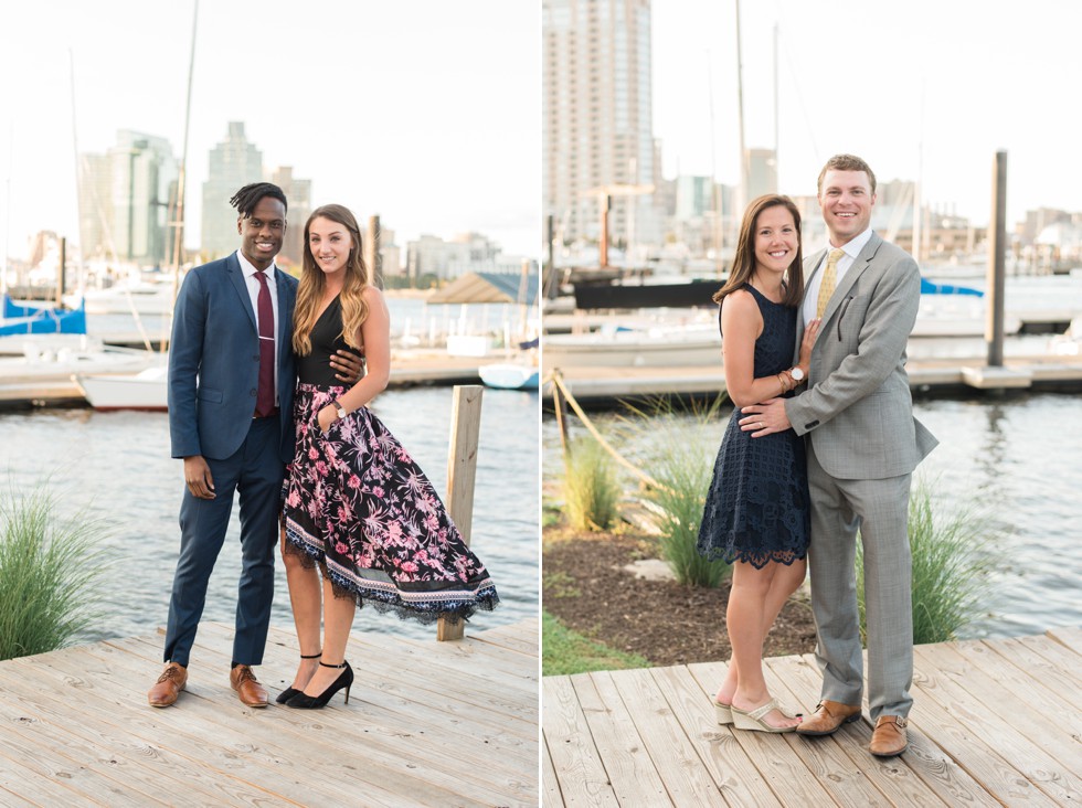 wedding guests and past wedding couple at Baltimore Museum of Industry