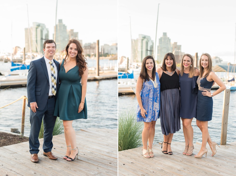 wedding guests and past wedding couple at Baltimore Museum of Industry