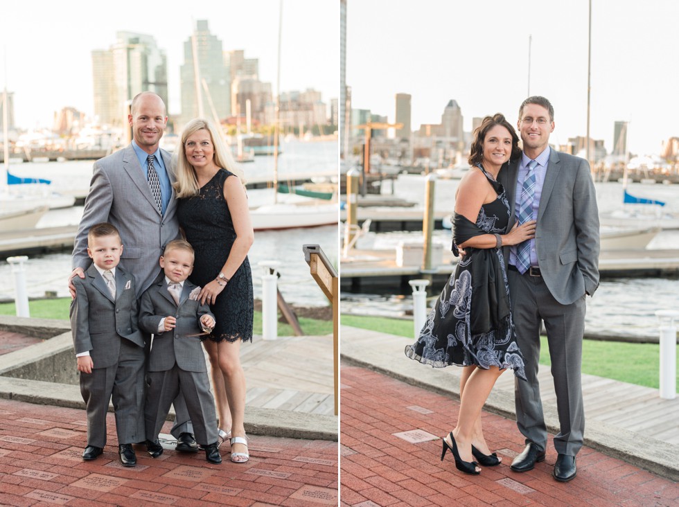 wedding guests and past wedding couple at Baltimore Museum of Industry