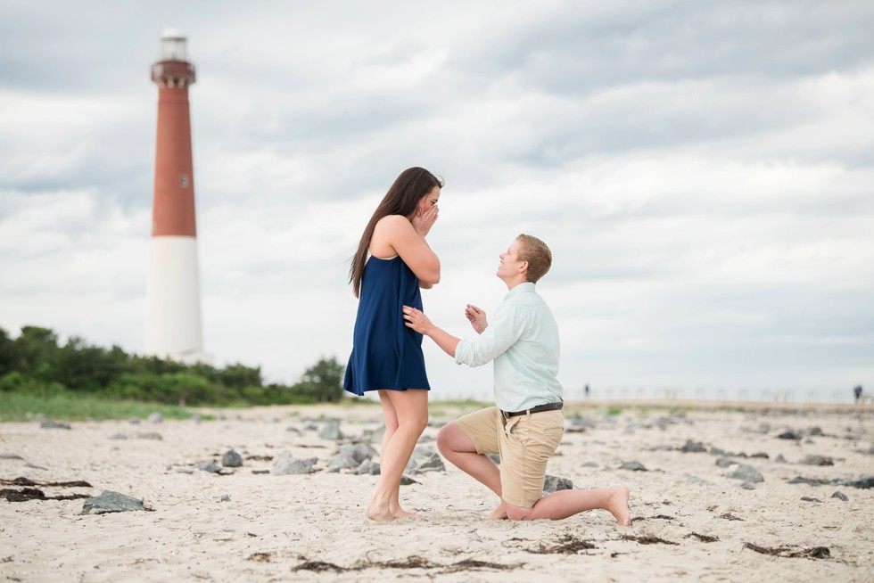 Jersey Shore Proposal photos at Barnegat Lighthouse