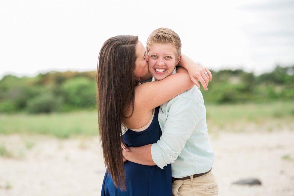 Two brides to be proposal at the Jersey Shore