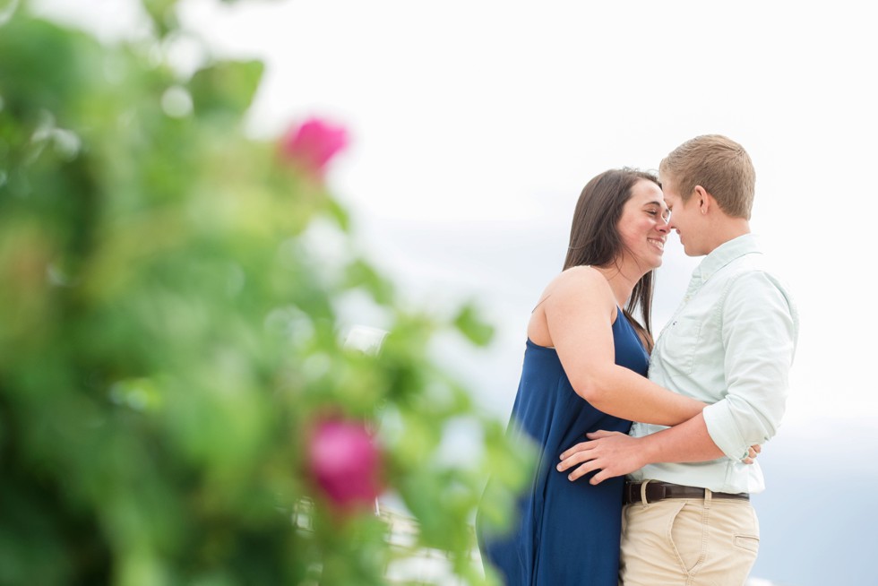 Engagement photos of two brides at the Barnegat Lighthouse