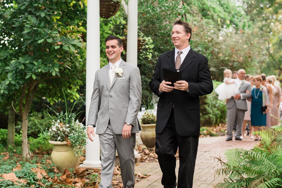 Elkridge Furnace Inn wedding ceremony under the trees