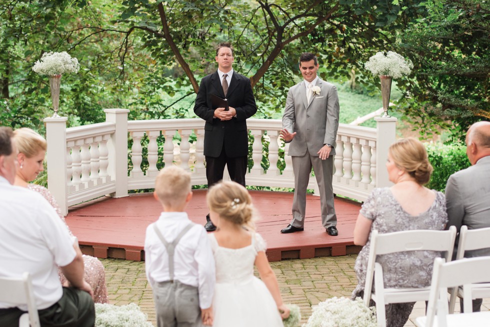 Elkridge Furnace Inn wedding ceremony under the trees