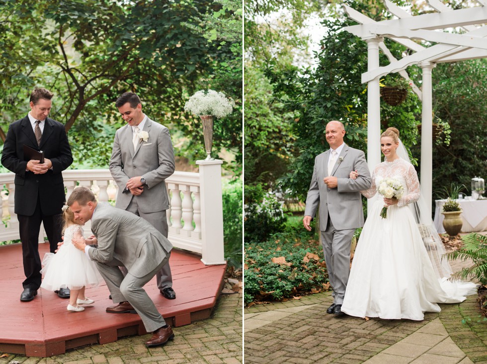 Elkridge Furnace Inn wedding ceremony under the trees