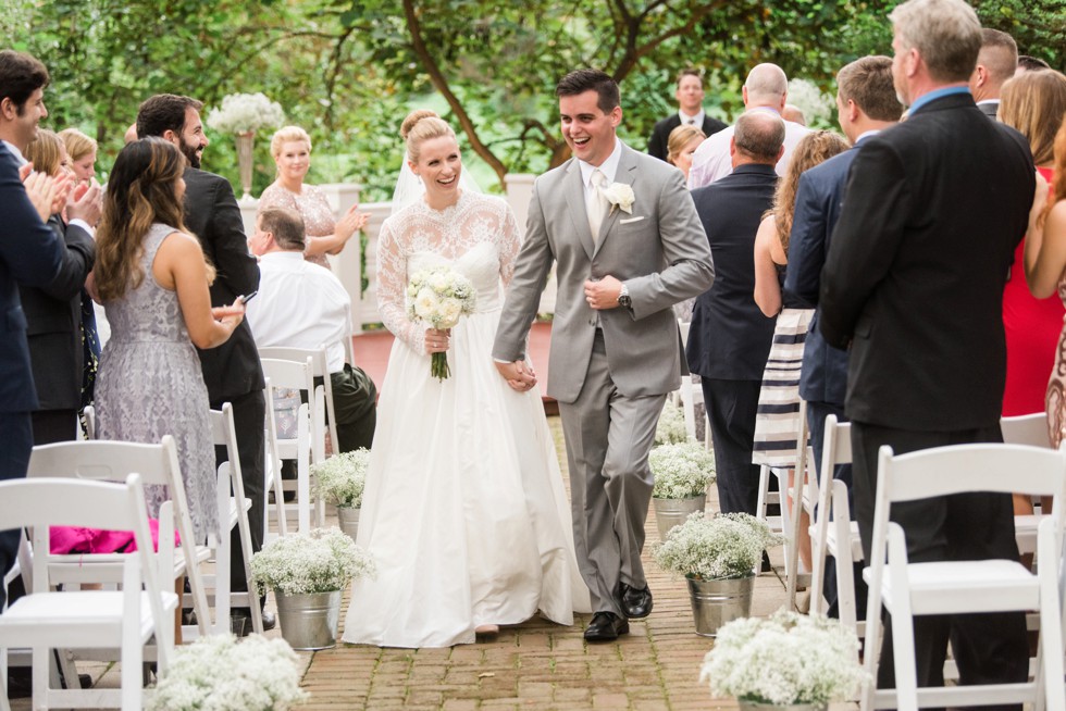 Marriage celebration at Elkridge Furnace Inn garden