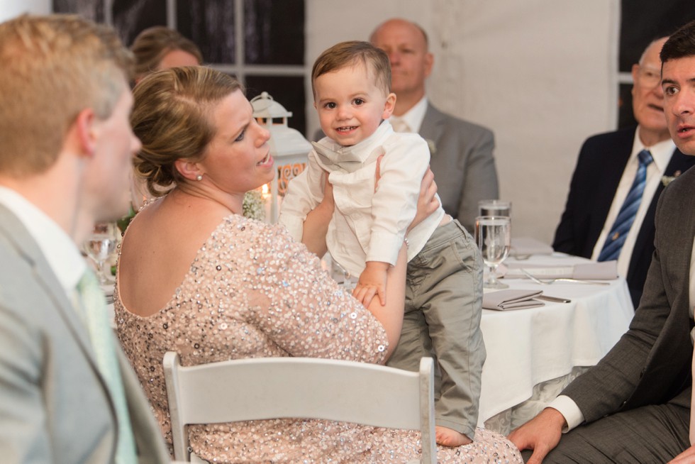 Reception Introductions at Elkridge Furnace Inn tented wedding