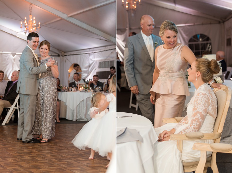 Mother son dance at Elkridge Furnace inn tented reception