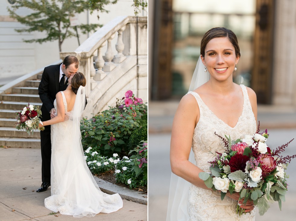 Bridal portraits with Wicked Willow Floral bouquet and Love Couture Bridal dress