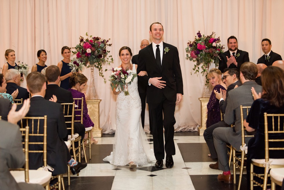 Wicked willow bridesmaid bouquets at peabody library ceremony