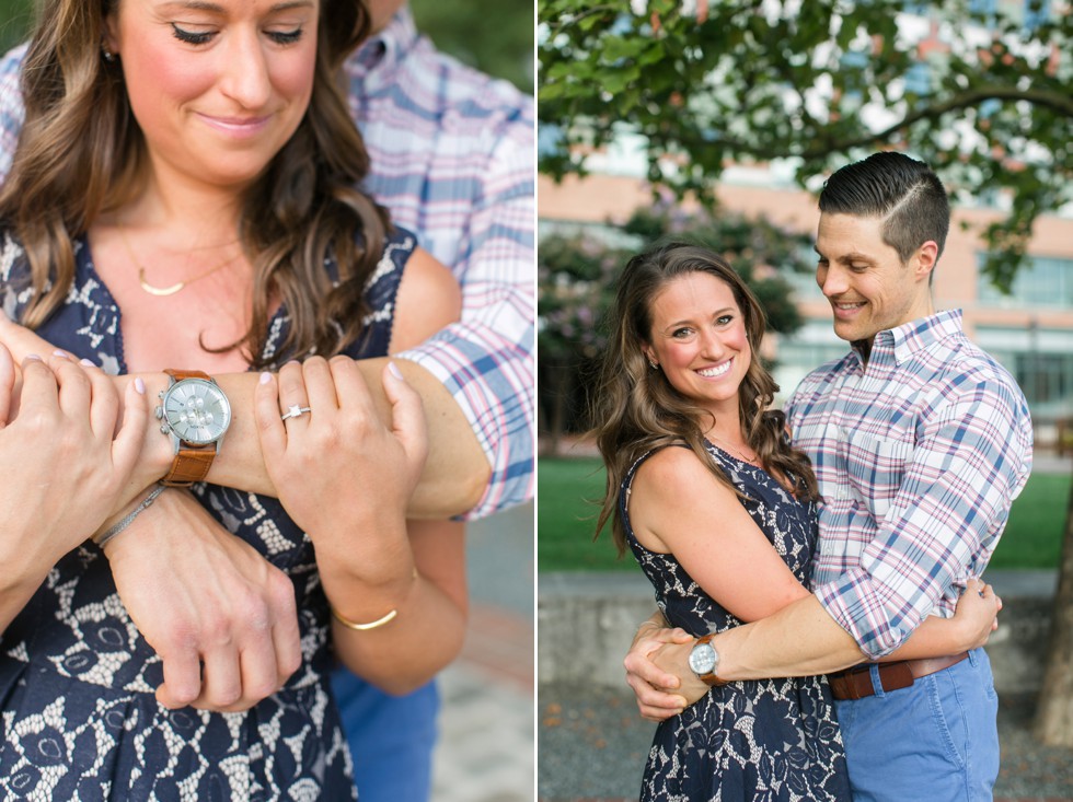 The Wharf in Fells Point engaged couple