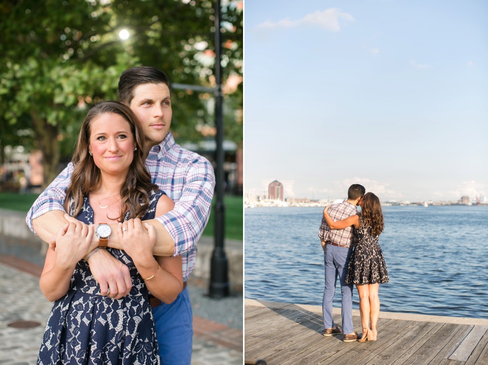 City engagement photos on the water