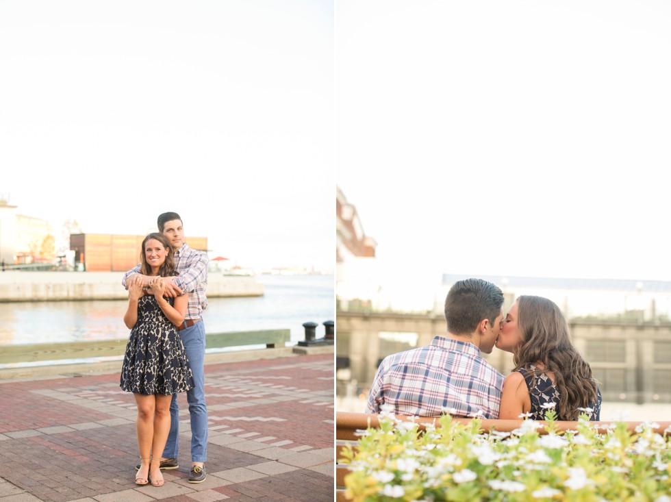 City engagement photos on the water