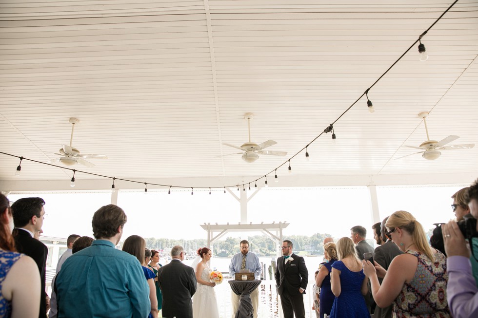 Anchor Inn wedding ceremony overlooking the water