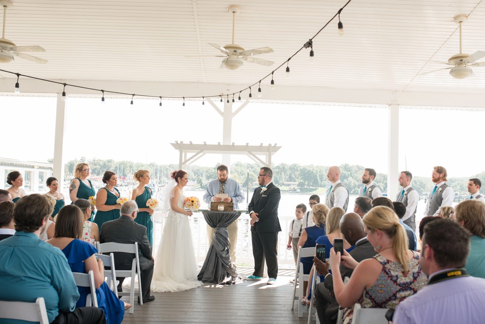 Anchor Inn wedding ceremony overlooking the water