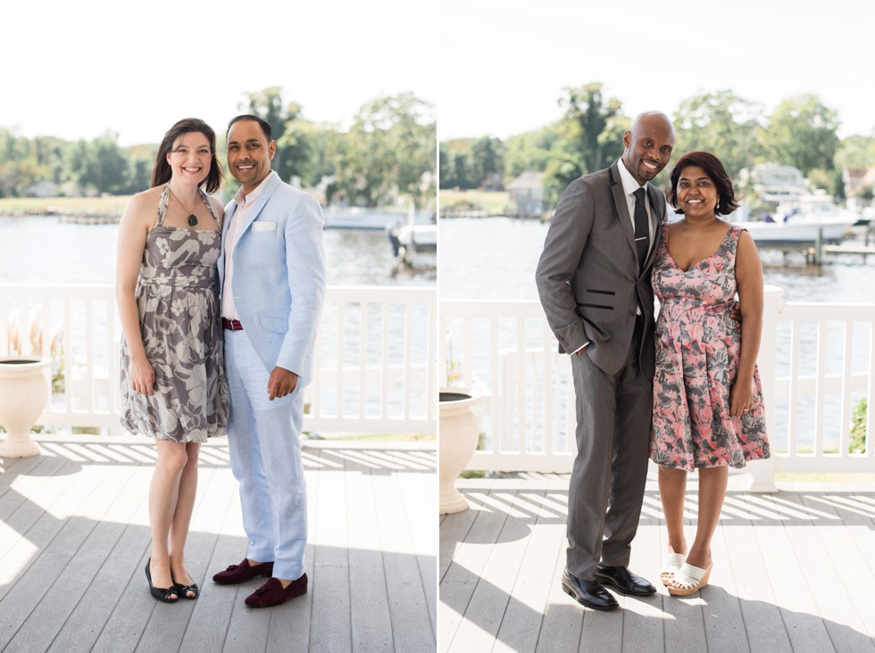 Couple portraits at Anchor Inn Wedding reception on the water